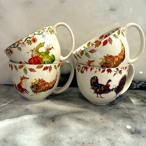 Anyhropologie Inslee Fariss Coffee Mug Set 16.5 oz (4 pcs) New